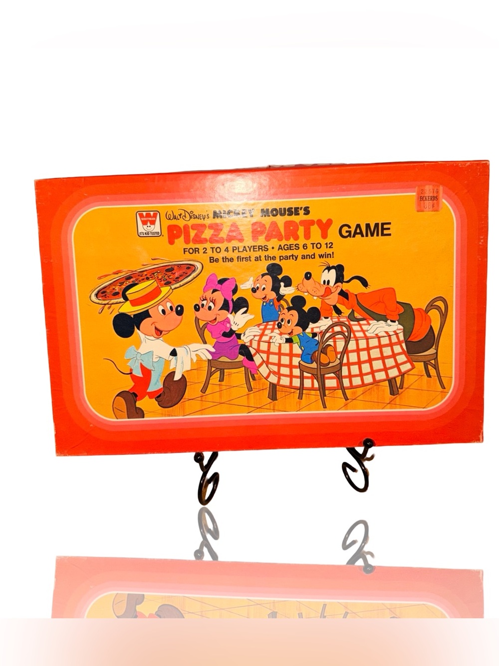 Vintage Whitman Mickey Mouse Pizza Party Game 2-4 Players Spinner Pieces